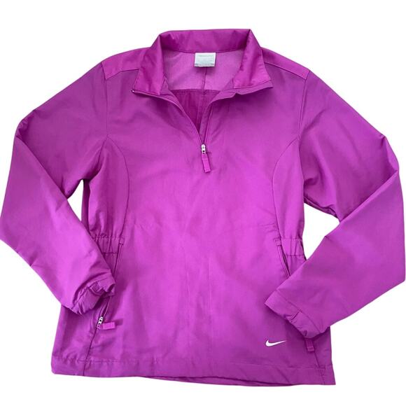 NIKE GOLF Purple 1/4 Zip Windbreaker Pullover Jacket Medium - Picture 1 of 6
